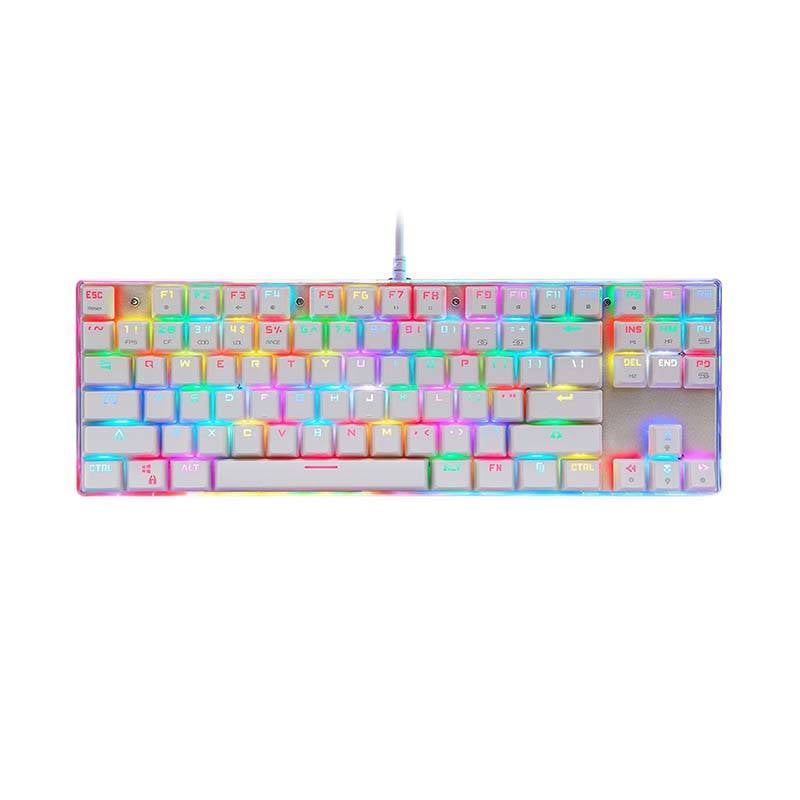 Tastatura mecanica de gaming Motospeed K87S RGB (alb)