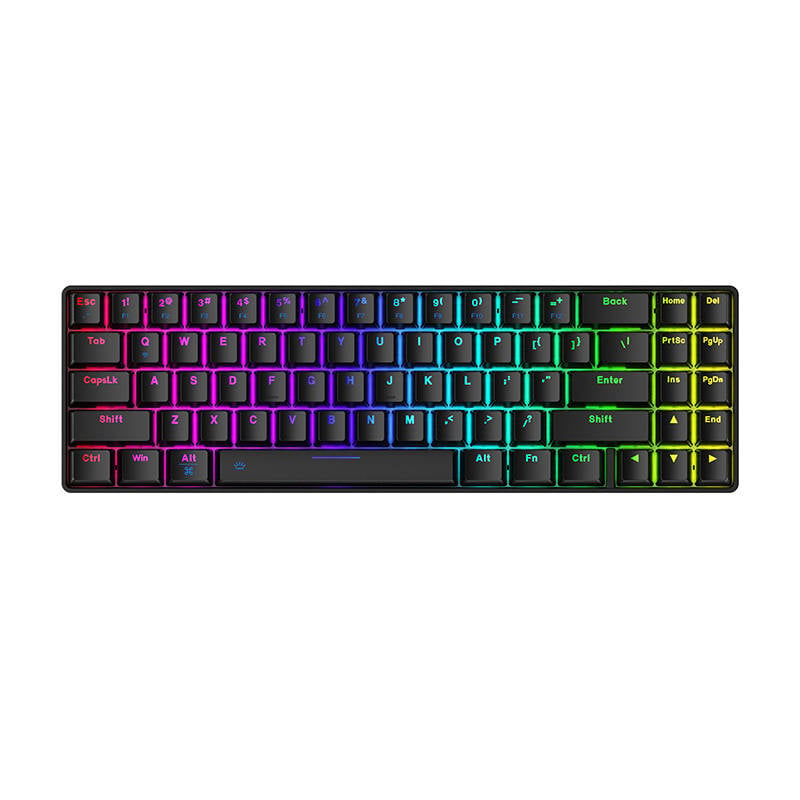 Tastatura mecanica fara fir Dareu EK871 Bluetooth + 2.4G RGB (negru)