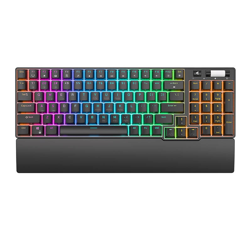 Tastatura mecanica fara fir Royal Kludge RK96 RGB, comutator rosu (negru)