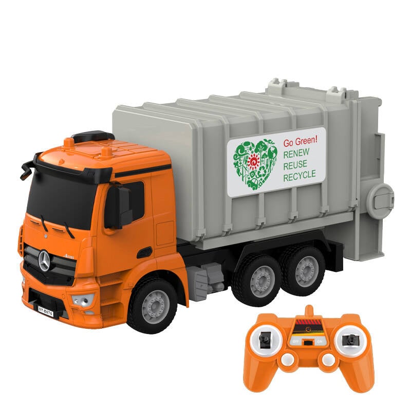 Telecomanda RC camion de gunoi 1:26 Double Eagle ( portocaliu) Mercedes-Benz Antos E676-003