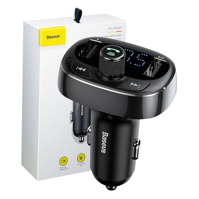 Transmitator fm baseus t-typed s-09 bluetooth (negru)