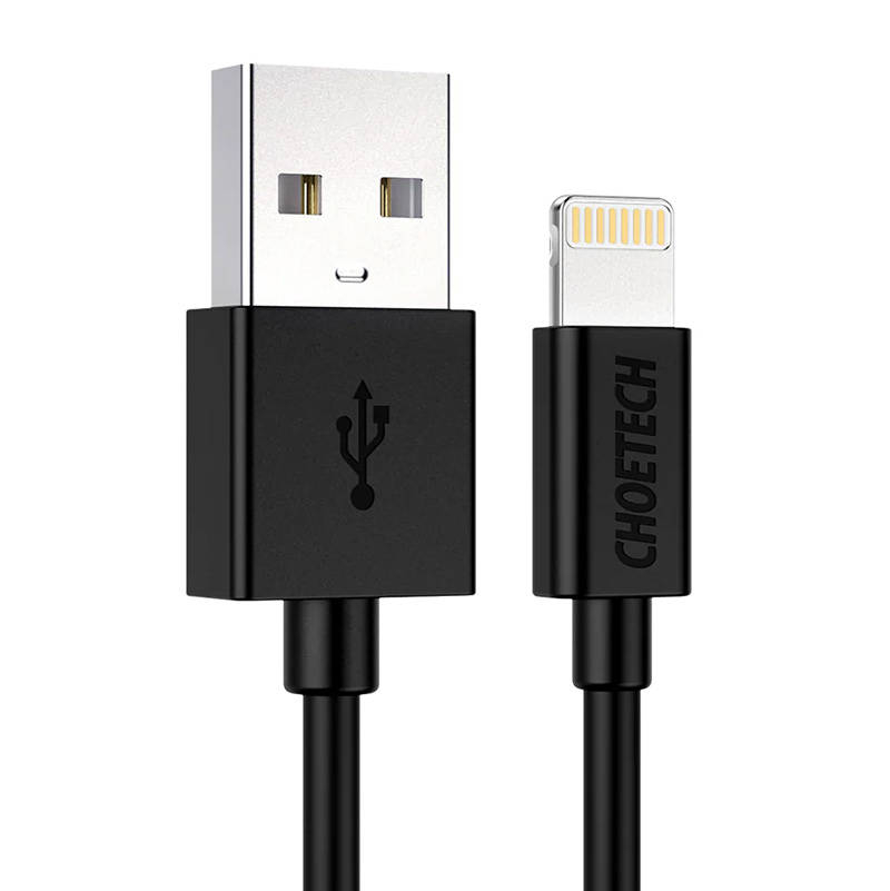 USB la cablu Lightning Choetech IP0026, MFi, 1.2m (negru)