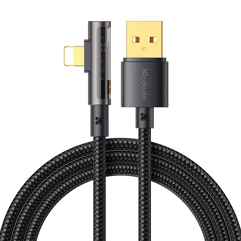 USB la fulger prisma 90 de grade cablu Mcdodo CA-3510, 1.2m (negru)