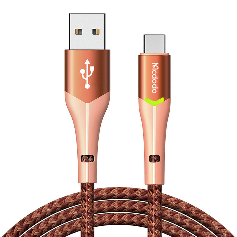 USB la USB-C Mcdodo Magnificence CA-7962 Cablu LED, 1m (portocaliu)