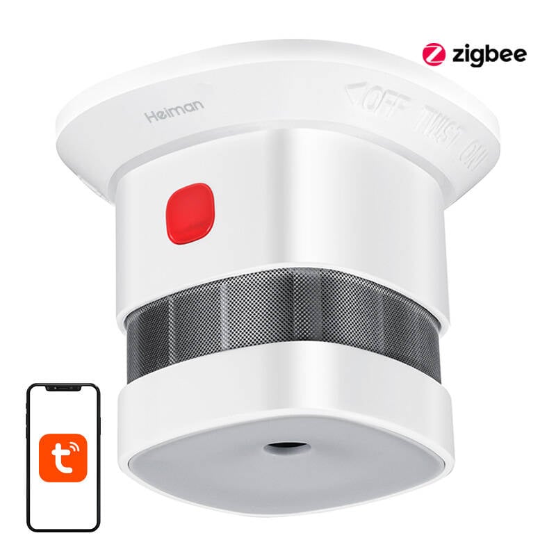 ZigBee Heiman HS1SA-E detector optic de fum Tuya