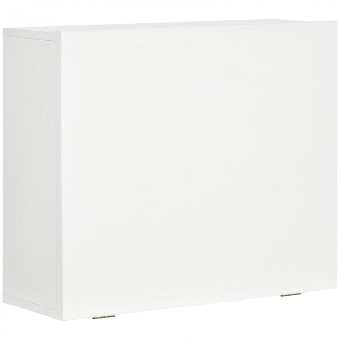 Birou de perete, suspendat, pliabil, MDF, cu raft, alb, max 40 kg, 60x21.5x50 cm [2]