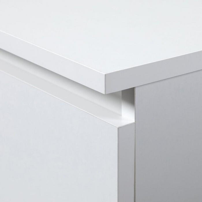 Comoda, placa laminata, 2 sertare, alb, 40x35x40 cm [3]