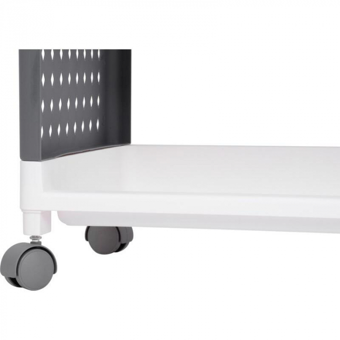 Comoda/raft plastic, MagicHome, pe roti, 4 polite, gri si alb, max 25 kg, 49x29x75.5 cm [4]