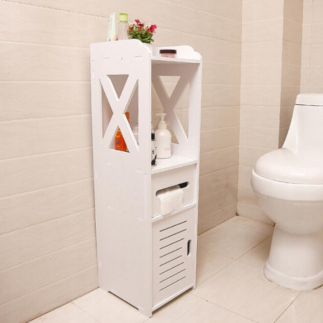 Dulap baie, Mufart, 2 rafturi, 1 sertar, 1 usa, alb, 25x21.5x80 cm [6]