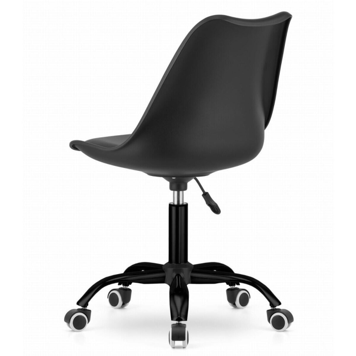 Masa de toaleta/machiaj, Irina, wenge + scaun Andria, negru, cu oglinda si LED-uri, 94x43x141 cm [4]