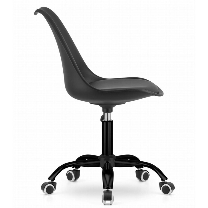 Masa de toaleta/machiaj, Irina, wenge + scaun Andria, negru, cu oglinda si LED-uri, 94x43x141 cm [5]