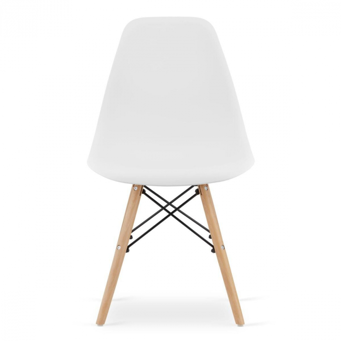 Masa de toaleta/machiaj + Scaun stil scandinav, alba, cu oglinda si LED-uri, Vanessa, 130x43x143 cm [2]