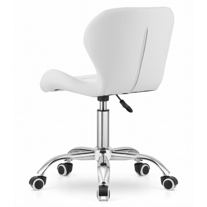 Masa de toaleta/machiaj, Vanessa + scaun Avola, alb, cu oglinda si LED-uri, 130x43x143 cm [6]