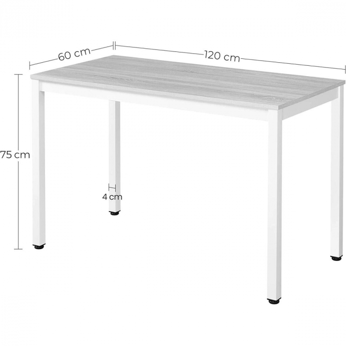 Masa pentru sufragerie/living, Artool, pal, metal, maro rustic si negru, 120x60x75 cm [2]