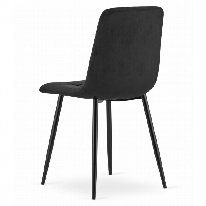 Scaun bucatarie/dining, Artool, Kara, catifea, metal, negru, 44.5x50.5x87 cm [10]