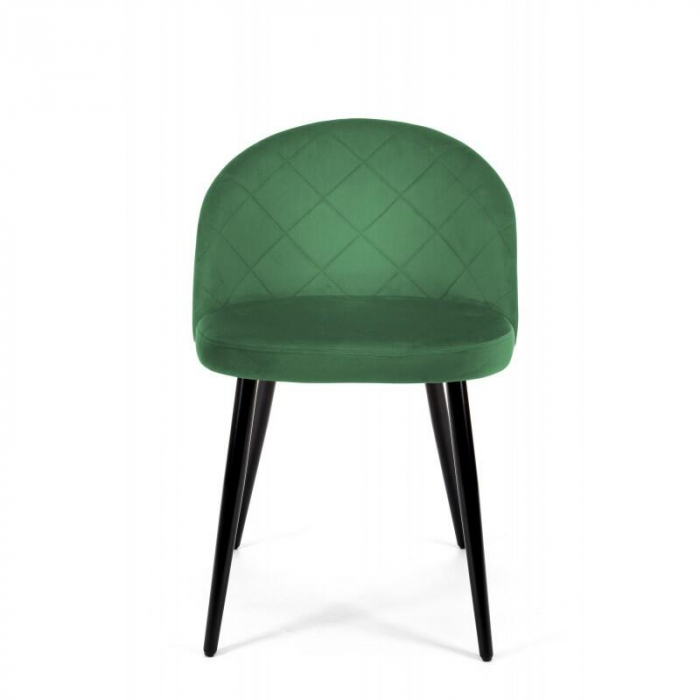 Scaun bucatarie/living, Akord, Brandy, catifea, otel, verde, 50x54x77 cm [4]