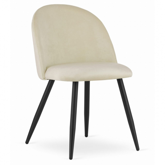 Scaun bucatarie/living, Artool, Bello, catifea, metal, bej, 46x42.5x76.5 cm [1]