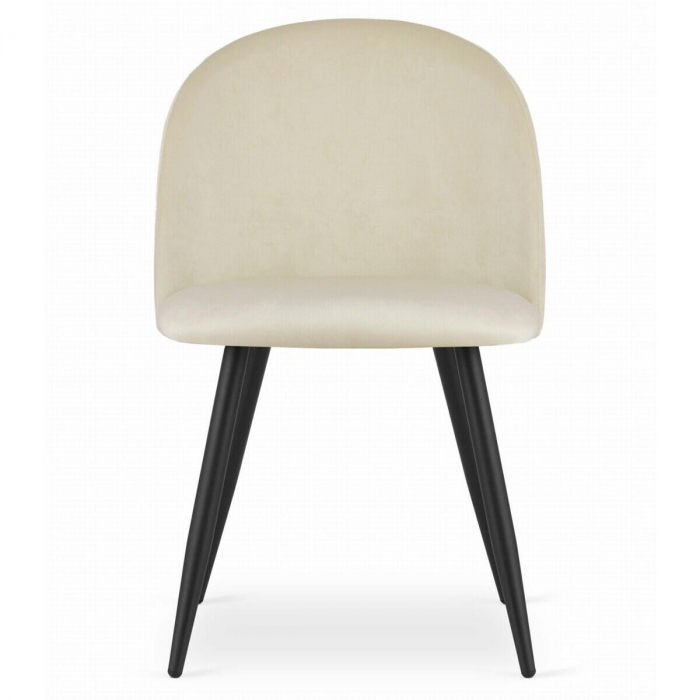 Scaun bucatarie/living, Artool, Bello, catifea, metal, bej, 46x42.5x76.5 cm [5]