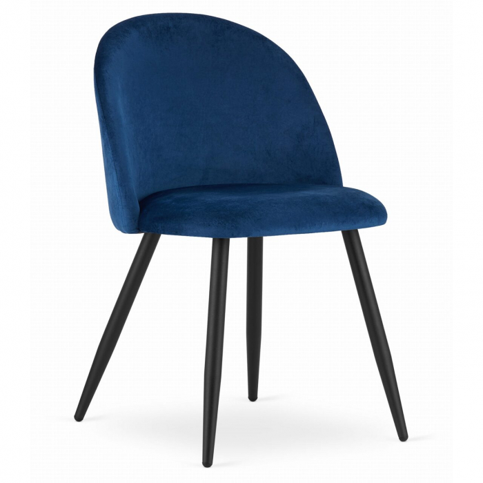 Scaun bucatarie/living, Artool, Bello, catifea, metal, bleumarin, 46x42.5x76.5 cm [1]