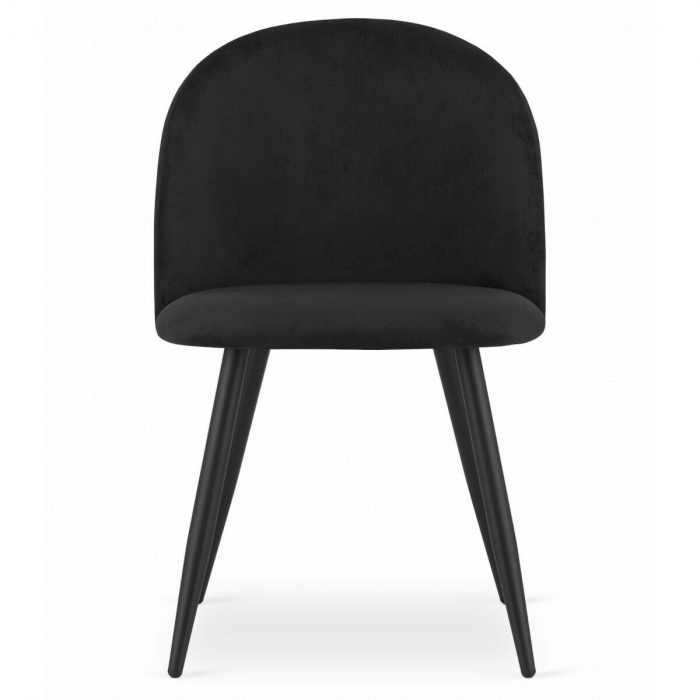 Scaun bucatarie/living, Artool, Bello, catifea, metal, negru, 46x42.5x76.5 cm [5]