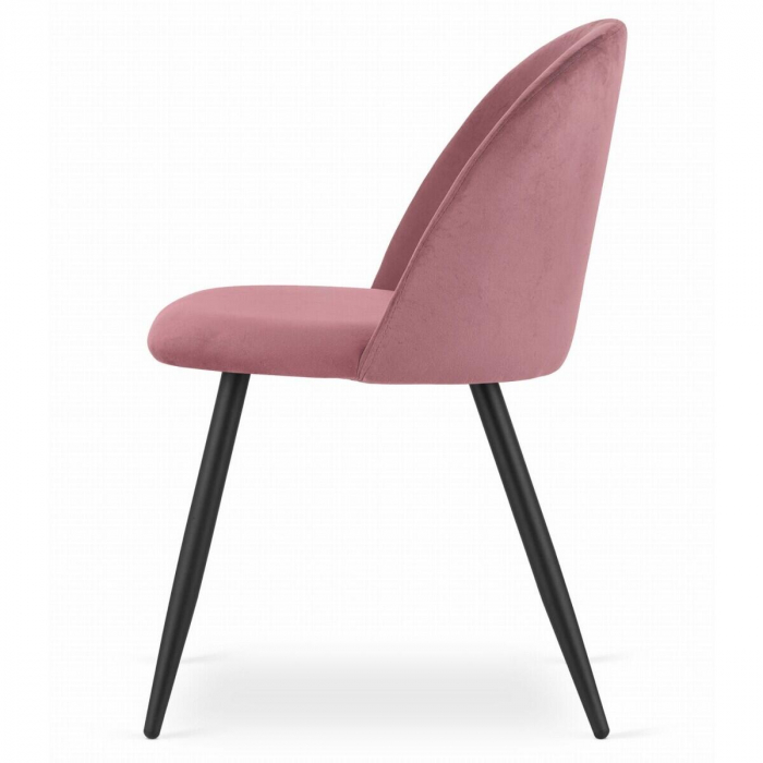 Scaun bucatarie/living, Artool, Bello, catifea, metal, roz, 46x42.5x76.5 cm [5]