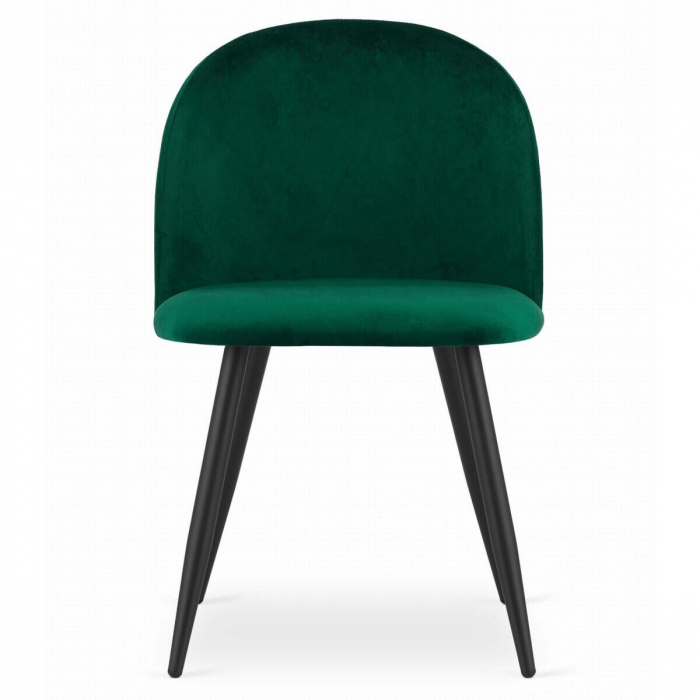 Scaun bucatarie/living, Artool, Bello, catifea, metal, verde, 46x42.5x76.5 cm [4]