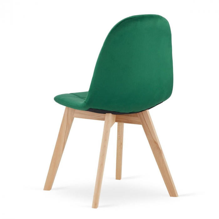 Scaun bucatarie/living, Artool, Bora, catifea, lemn, verde, 44.5x54x81.5 cm [2]