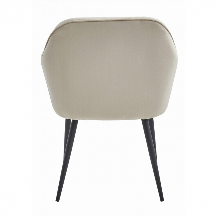 Scaun bucatarie/living, Artool, Forio, catifea, metal, bej si negru, 61x55.5x81 cm [3]
