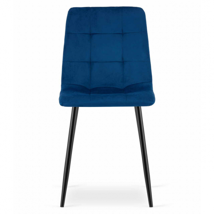 Scaun bucatarie/living, Artool, Kara, catifea, metal, bleumarin si negru, 44.5x50.5x87 cm [13]