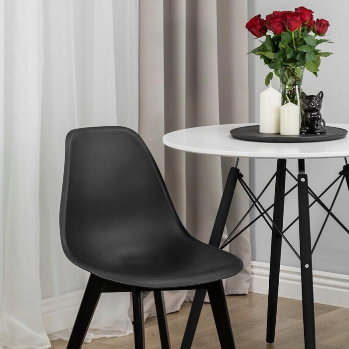 Scaun bucatarie/living, Artool, Kito, PP, lemn, negru, 46x54.5x80 cm [2]