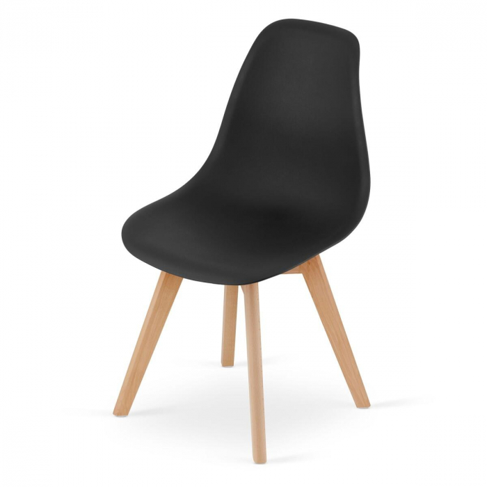 Scaun bucatarie/living, Artool, Kito, PP, lemn, negru si natur, 46x54.5x80 cm [2]