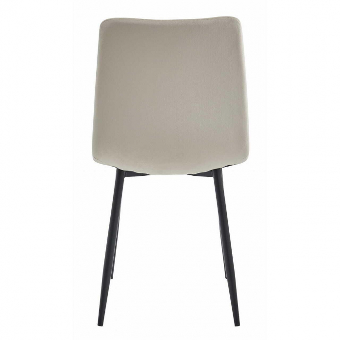 Scaun bucatarie/living, Artool, Libra, catifea, metal, bej si negru, 44x40x88.5 cm [3]