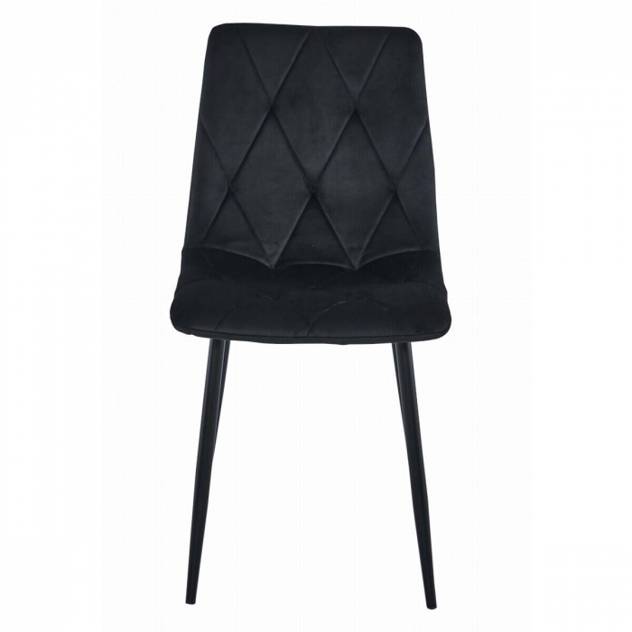 Scaun bucatarie/living, Artool, Libra, catifea, metal, negru, 44x40x88.5 cm [5]