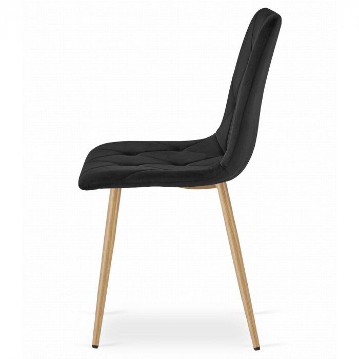 Scaun bucatarie/living, Artool, Libra, catifea, metal, negru, 45x54x86.5 cm [5]