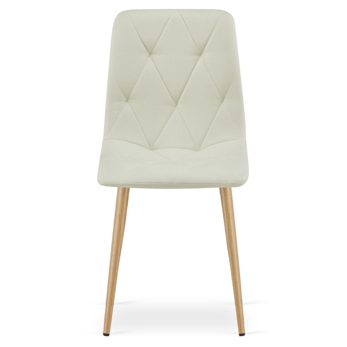 Scaun bucatarie/living, Artool, Libra, textil, metal, bej si natur, 44.5x54.5x87 cm [7]