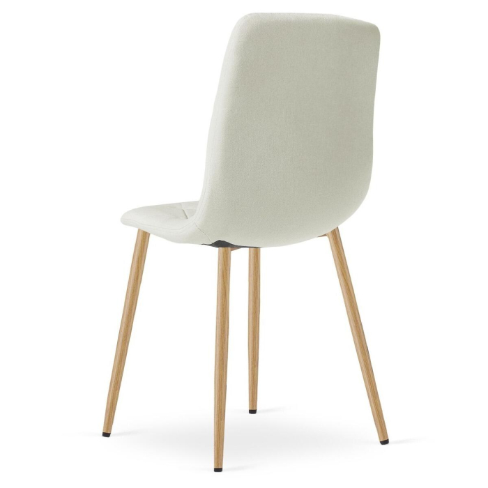 Scaun bucatarie/living, Artool, Libra, textil, metal, bej si natur, 44.5x54.5x87 cm [3]