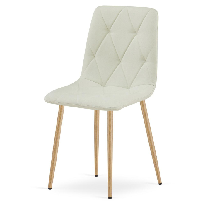 Scaun bucatarie/living, Artool, Libra, textil, metal, bej si natur, 44.5x54.5x87 cm [4]