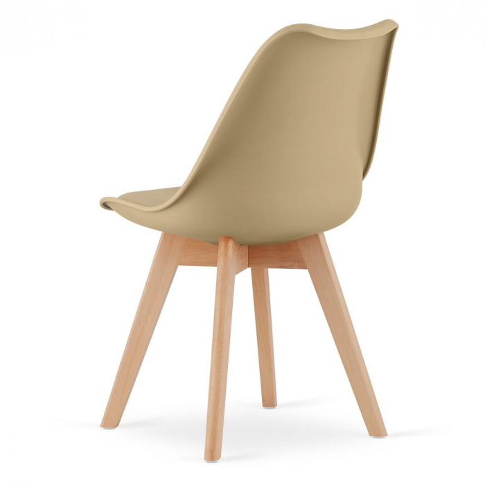 Scaun bucatarie/living, Artool, Mark, PP, lemn, bej, 49x52x82 cm [6]