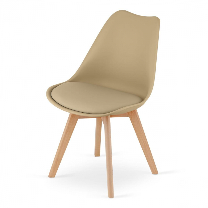 Scaun bucatarie/living, Artool, Mark, PP, lemn, bej, 49x52x82 cm [3]