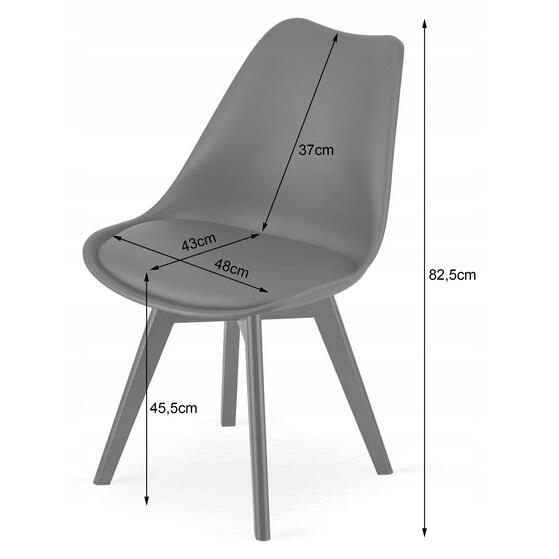 Scaun bucatarie/living, Artool, Mark, PP, lemn, transparent, 49x42x82.5 cm [2]