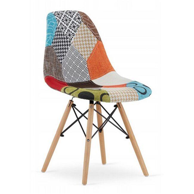 Scaun bucatarie/living, Artool, Seul, textil, lemn, mozaic multicolor, 46.5x56.5x82.5 cm [1]