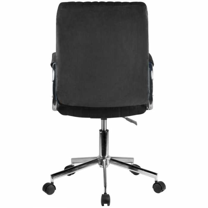 Scaun de birou, Akord, rotativ, functie tilt, catifea, negru, max 120 kg, 51x61x92/102 cm [3]