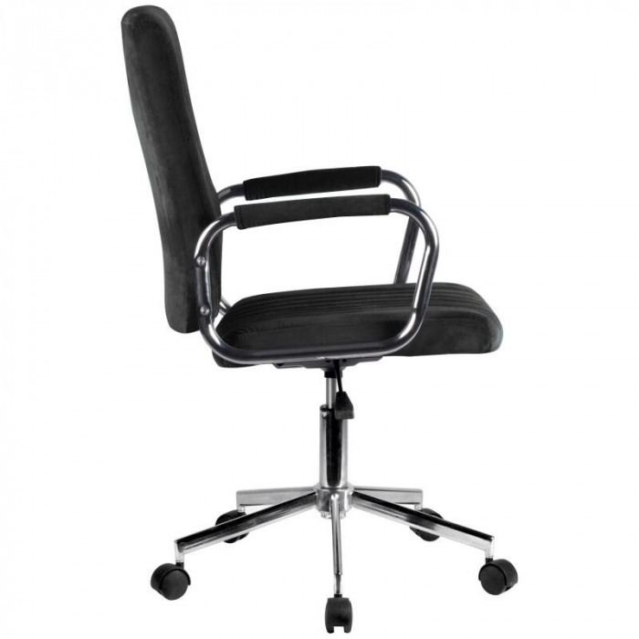 Scaun de birou, Akord, rotativ, functie tilt, catifea, negru, max 120 kg, 51x61x92/102 cm [5]
