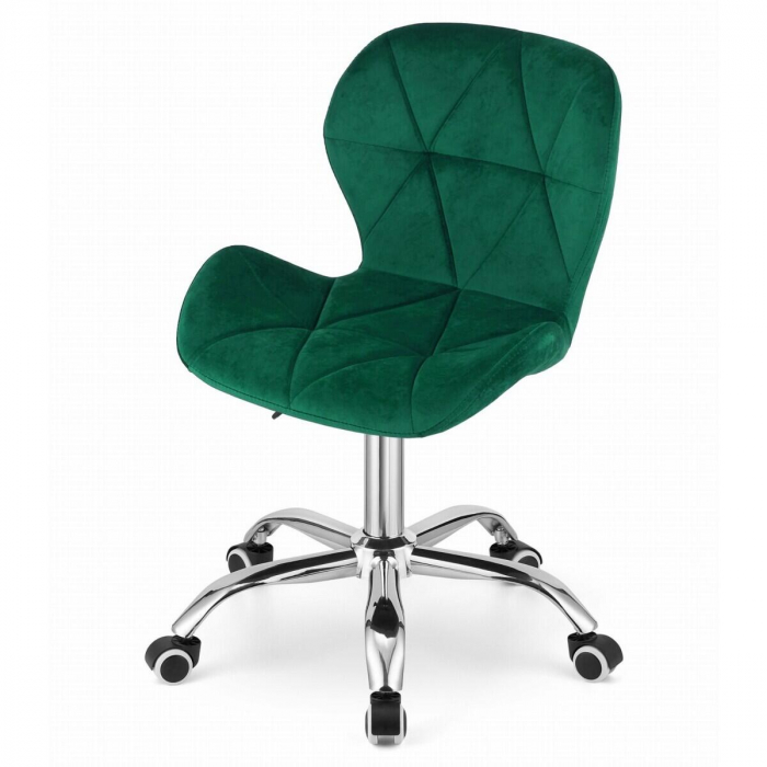 Scaun de birou, Artool, Avola, rotativ, catifea, verde, 53.5x55x72.5-86.5 cm [3]