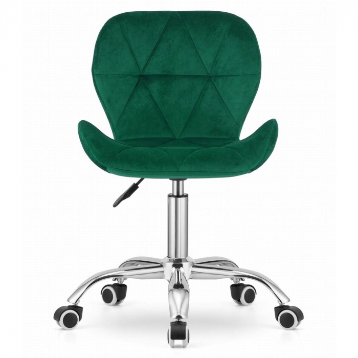 Scaun de birou, Artool, Avola, rotativ, catifea, verde, 53.5x55x72.5-86.5 cm [6]