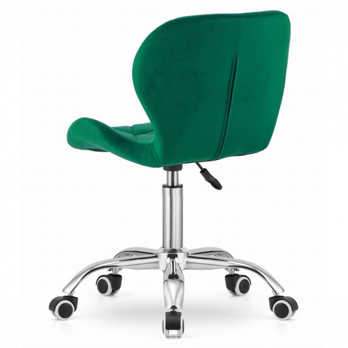 Scaun de birou, Artool, Avola, rotativ, catifea, verde, 53.5x55x72.5-86.5 cm [2]