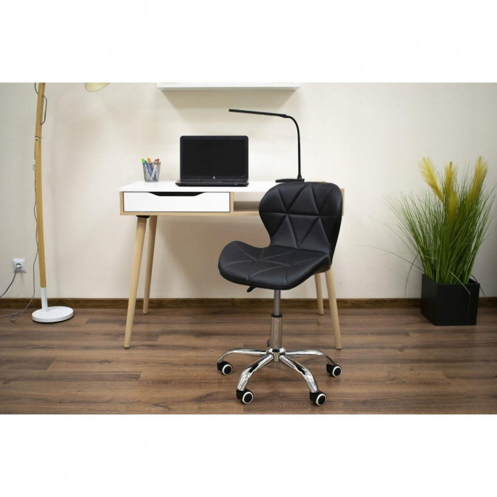 Scaun de birou, Artool, Avola, rotativ, piele ecologica, negru, 47.5x55.5x84.5 cm [10]