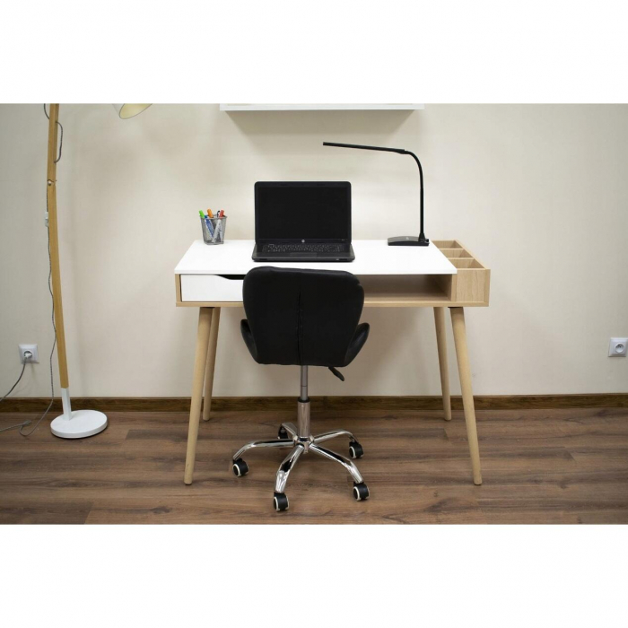 Scaun de birou, Artool, Avola, rotativ, piele ecologica, negru, 47.5x55.5x84.5 cm [8]