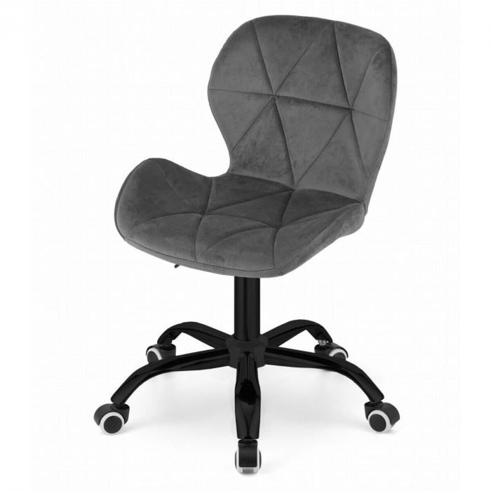 Scaun de birou, Artool, Noto, catifea, gri si negru, 53.5x57.5x74-86 cm [10]