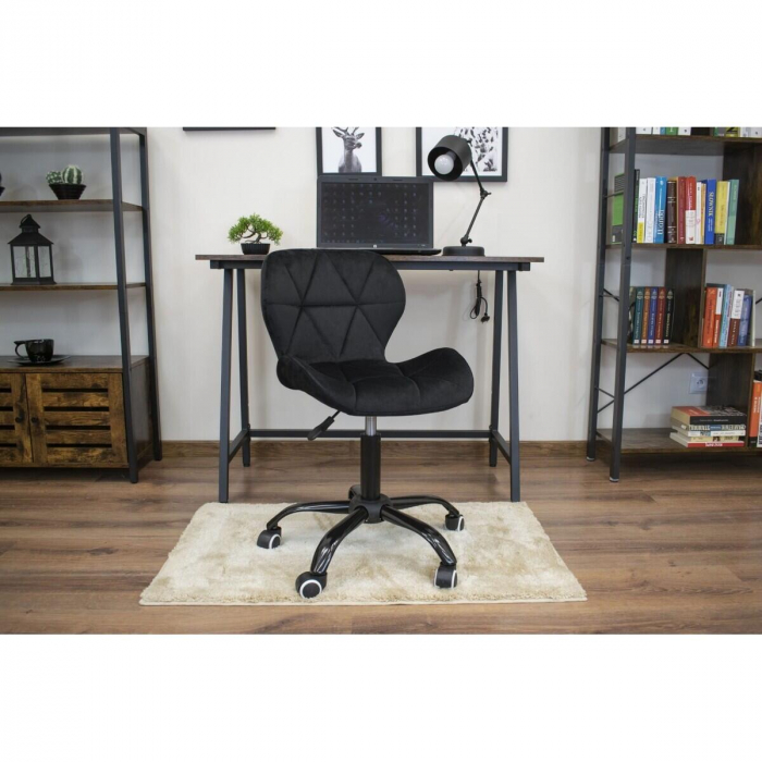 Scaun de birou, Artool, Noto, catifea, negru, 53.5x57.5x74-86 cm [6]